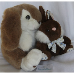 Hasenpärchen - Plüschtiere - Heunec Plüschtier Hase braun, weiß mit Schleife und Plüschtier Hase braun, weiß, creme
