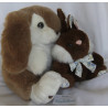Hasenpärchen - Plüschtiere - Heunec Plüschtier Hase braun, weiß mit Schleife und Plüschtier Hase braun, weiß, creme