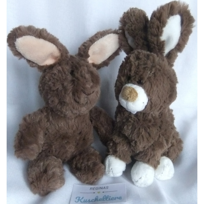 Nici - Plüschtiere - Hase dunkelbraun Schlenker und Hase dunkelbraun sitzend