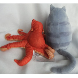 Zwei Plüschtiere -Ty Pets Plüschtier Katze Chloe und Nicotoy Disney Pixar Octopus Hank