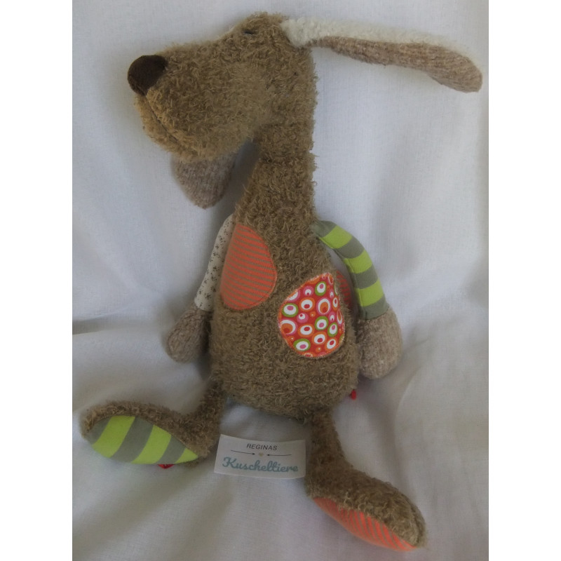 Sigikid - Plüschtier - Spieltier - Patchwork Sweety Hund mit bunten Kreisen - ca. 35 cm hoch u