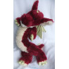 Toy Place - Müller - Plüschtier Drache - rot, beige und Glitzer - ca. 53 cm lang