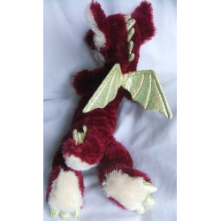Toy Place - Müller - Plüschtier Drache - rot, beige und Glitzer - ca. 53 cm lang