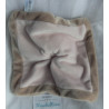 Nicotoy - Schmusetuch - Hase mit Stickerei - braun, rosa, creme - ca. 21 cm x 21 cm