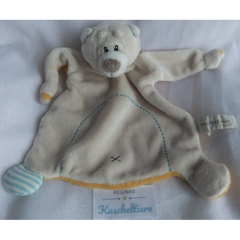 Nici - My first Nici - Schmusetuch Bär - beige,gelb - ca. 25 cm lang