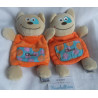 Chicco - zwei Schmusetücher - Katze orange, beige - mit Knistergeräusche - ca. 22 cm lang