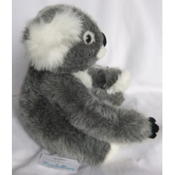 Uni Toys - Plüschtier - Koalapärchen - Koalamama mit Baby - grau, weiß -