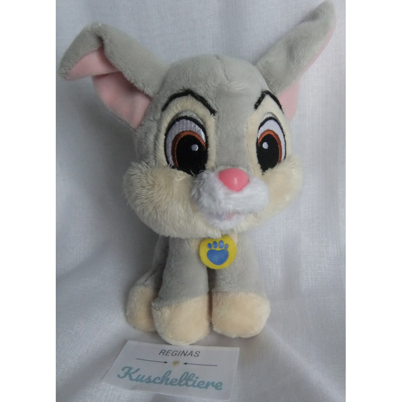 Nicotoy - Spieltier - Plüschtier - Hase Klopfer - grau, beige, rosa - ca. 16 cm groß - sitzend