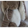 Les Deglingos - Spieltier Kuscheltier - Hase Kaninchen - braun, weiß - ca. 24 cm groß - sitzend