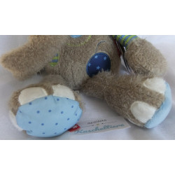 Sigikid - Plüschtier - Patchwork Sweety Elefant - grau, blau - ca. 27 cm groß - Schlenker