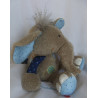 Sigikid - Plüschtier - Patchwork Sweety Elefant - grau, blau - ca. 27 cm groß - Schlenker
