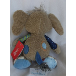 Sigikid - Plüschtier - Patchwork Sweety Elefant - grau, blau - ca. 27 cm groß - Schlenker