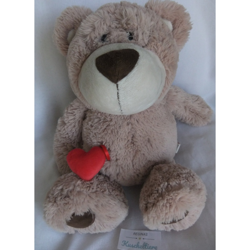 Nici - Plüschtier - Love - Bär beige mit rotem Herzchen - ca. 50 cm groß - Schlenker