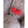 Nici - Plüschtier - Love - Bär beige mit rotem Herzchen - ca. 50 cm groß - Schlenker