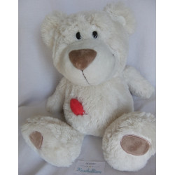 Nici - Plüschtier - Love - Bär weiß mit rotem Herzchen - ca. 50 cm groß - Schlenker