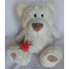 Nici - Plüschtier - Love - Bär weiß mit rotem Herzchen - ca. 50 cm groß - Schlenker