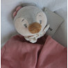 Nattou - Schmusetuch - Muslin - Pinguin Sasha - rosa, grau - ca. 46 cm lang