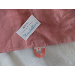 Nattou - Schmusetuch - Muslin - Pinguin Sasha - rosa, grau - ca. 46 cm lang