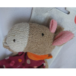 Sigikid - Frottee - Schmusetuch Pony Pferd Hoppe Dot mit Halstuch - ca. 26 cm lang