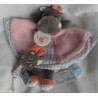 Baby Nat - Schmusetuch und Schnullerclip - Nilpferd Zoe - rosa, buntes Blumenmuster - ca. 25 cm lang - Schlenkerbeinchen