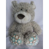 Nici - Plüschtier - Classic Bear Bär - grau mit Rautenmuster Fußsohlen - ca. 35 cm groß - Schlenker