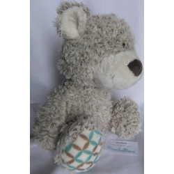 Nici - Plüschtier - Classic Bear Bär - grau mit Rautenmuster Fußsohlen - ca. 35 cm groß - Schlenker