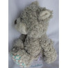 Nici - Plüschtier - Classic Bear Bär - grau mit Rautenmuster Fußsohlen - ca. 35 cm groß - Schlenker