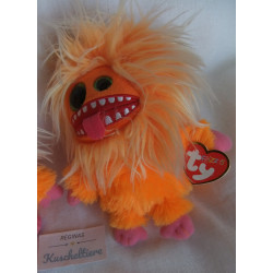 Ty - zwei Plüschtiere - Frizzys - Monster Plopsy - orange - ca. 20 cm groß