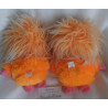 Ty - zwei Plüschtiere - Frizzys - Monster Plopsy - orange - ca. 20 cm groß