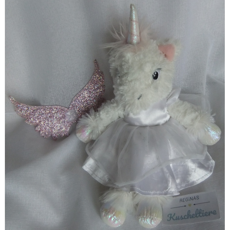 H&M - Plüschtier - Einhorn mit Kleidchen und Flügel - ca. 24 cm groß - Schlenker