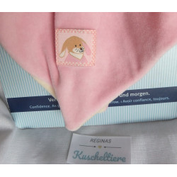 Sterntaler - Schmusetuch - Hase Hetti mit Halstuch und Rasselgeräusch - rosa, beige - Größe M - ca. 25 cm lang