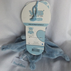 VIB - Very Imported Baby - Schmusetuch - Bär - hellblau - ca. 22 cm lang