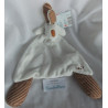 Kruidvat - Schmusetuch - Hase - weiß, braun-beige Streifen - ca. 28 cm lang