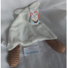 Kruidvat - Schmusetuch - Hase - weiß, braun-beige Streifen - ca. 28 cm lang