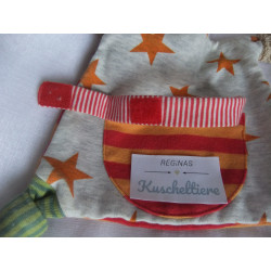 Sigikid - Schmusetuch - Frottee/Stoff - Känguru Honey Stripes mit Motiv Sternchen und Schnullerband- ca. 27 cm lang