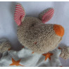 Sigikid - Schmusetuch - Frottee/Stoff - Känguru Honey Stripes mit Motiv Sternchen und Schnullerband- ca. 27 cm lang