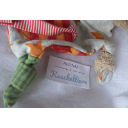 Sigikid - Schmusetuch - Frottee/Stoff - Känguru Honey Stripes mit Motiv Sternchen und Schnullerband- ca. 27 cm lang