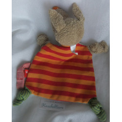 Sigikid - Schmusetuch - Frottee/Stoff - Känguru Honey Stripes mit Motiv Sternchen und Schnullerband- ca. 27 cm lang