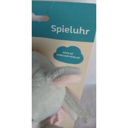 Babydream - Spieluhr Nilpferd mit Kleidchen - Melodie: Schlaf Kindlein schlaf - ca. 20 cm groß - Schlenker