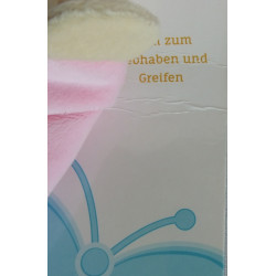Beauty Baby - Schmusetuch - Hase mit Schleife - rosa - mit Rasselgeräusch - ca. 25 cm lang