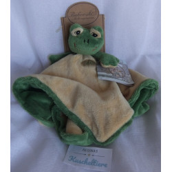 Bukowski Design - Schmusetuch - Frosch Charles - grün, vanille - ca. 32 cm x 32 cm groß