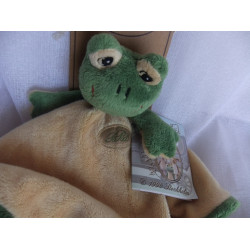 Bukowski Design - Schmusetuch - Frosch Charles - grün, vanille - ca. 32 cm x 32 cm groß