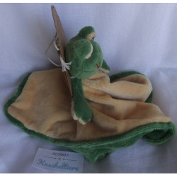 Bukowski Design - Schmusetuch - Frosch Charles - grün, vanille - ca. 32 cm x 32 cm groß