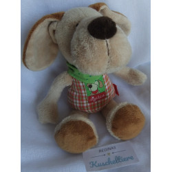 Sigikid - Plüschtier - Hund Fips kariert mit Halstuch grün mit Punkten - ca. 28 cm groß Schlenker