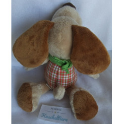 Sigikid - Plüschtier - Hund Fips kariert mit Halstuch grün mit Punkten - ca. 28 cm groß Schlenker