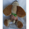Sigikid - Plüschtier - Hund Fips kariert mit Halstuch grün mit Punkten - ca. 28 cm groß Schlenker