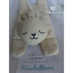 H&M - Kuscheltuch Schmusetuch - Musselin - Hase - creme - ca. 22 cm lang