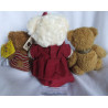 Drei Plüschtiere - Douglas Bär mit Kleidchen - Sunkid Bär mit Badeanzug - Uni Toys Bär
