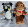 Zwei Plüschtiere - Sparkasse  Plüschtier Affe und Schauinsland Plüschtier Lemur