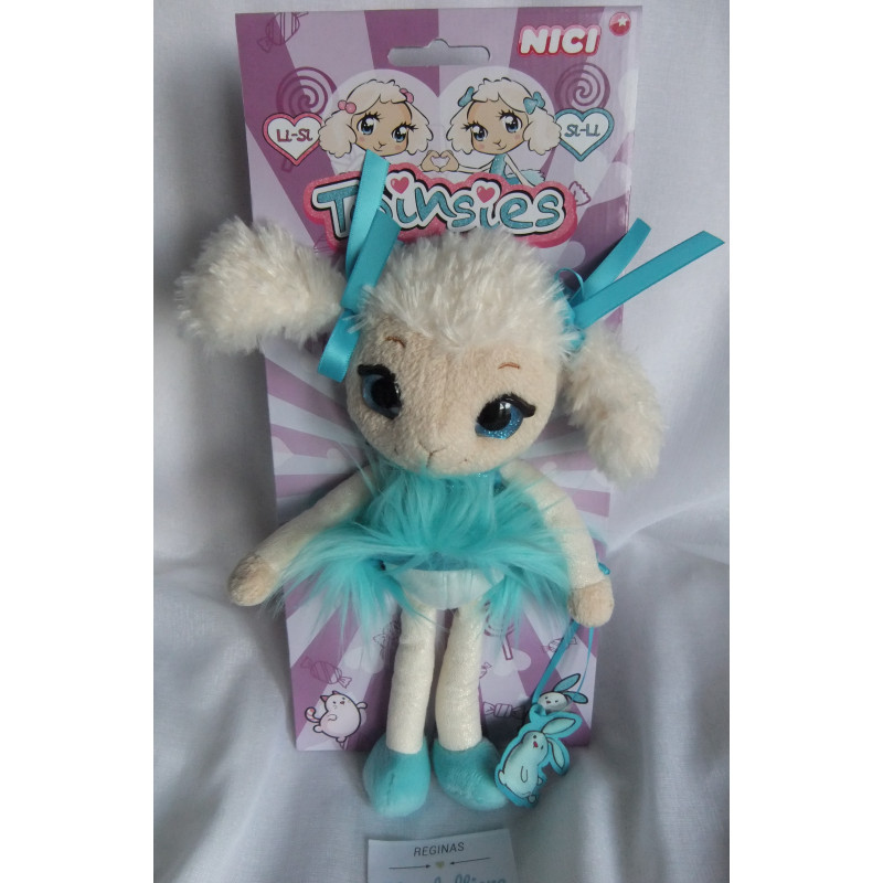 Nici - Plüschtier - Twinsies Schaf Si-Li - weiß, türkis - ca. 25 cm groß -Schlenker